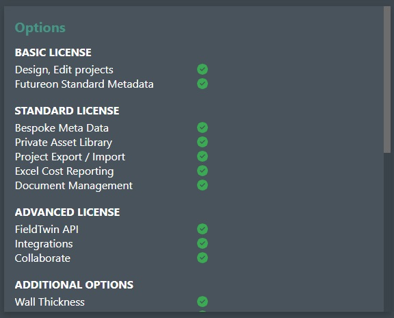 Project Account Options