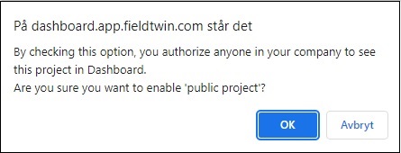 Create Public Project Dialog