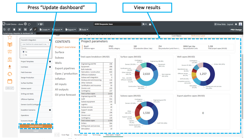 Update Dashboard