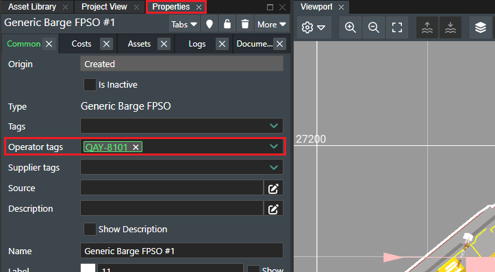 Object operator tags