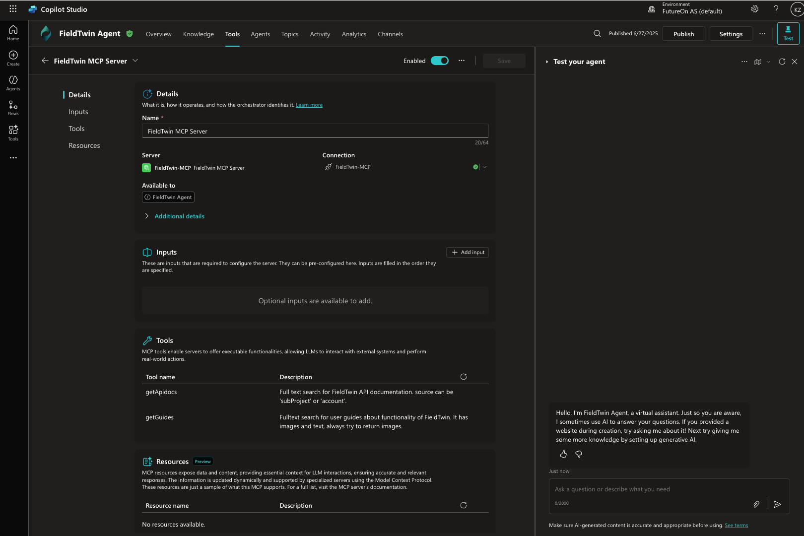 Microsoft Copilot Studio Configuration
