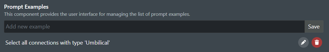 Custom prompts list