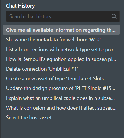 Chat history
