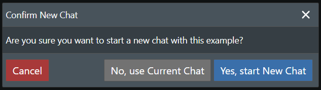 New chat confirmation