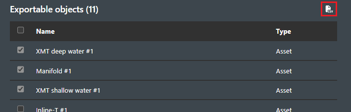 CSV export