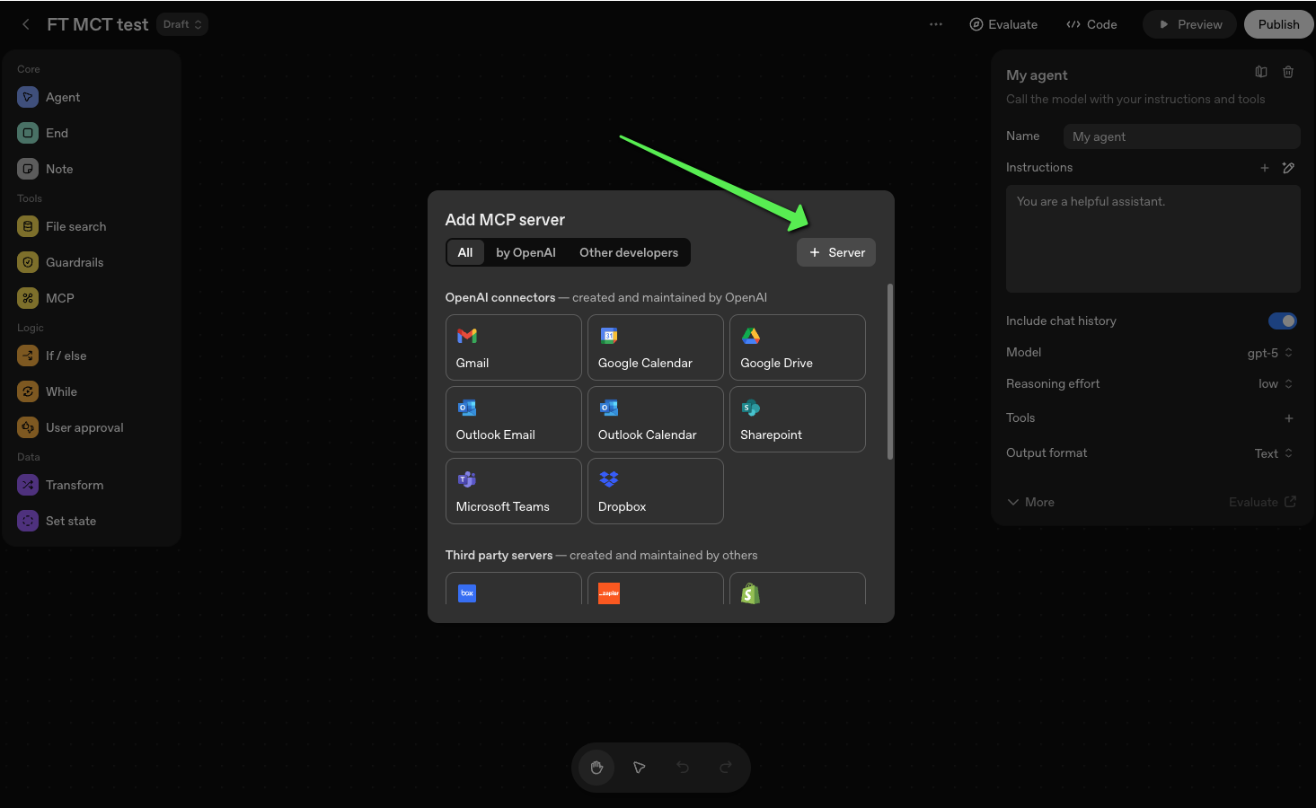 OpenAI Add MCP Server