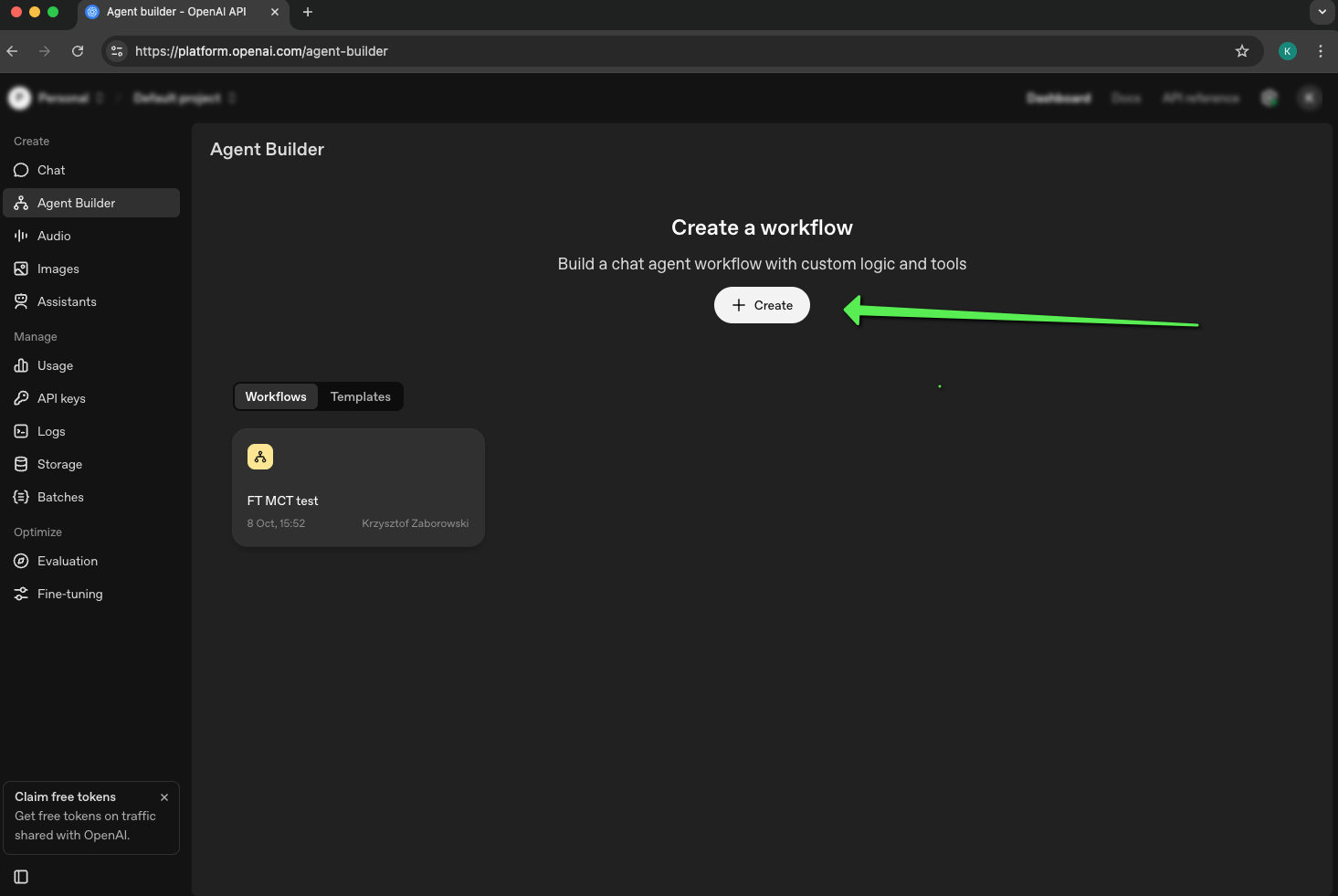 OpenAI Workflow Creation
