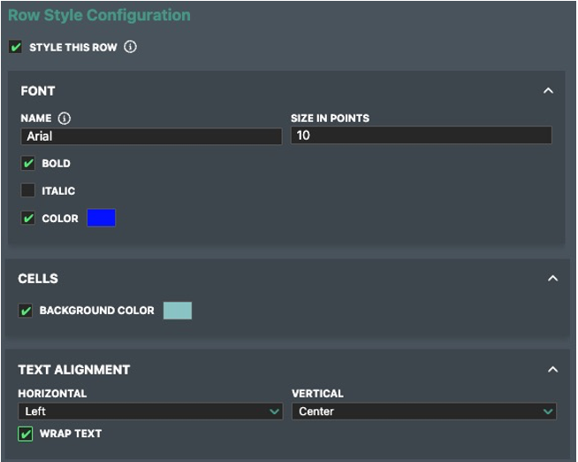 Report screenshot