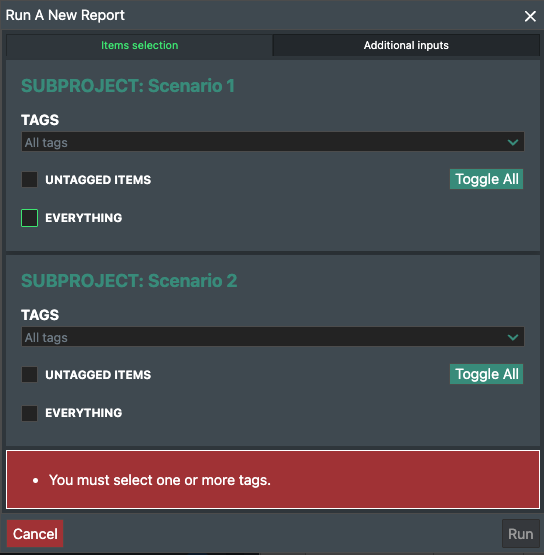 Report screenshot