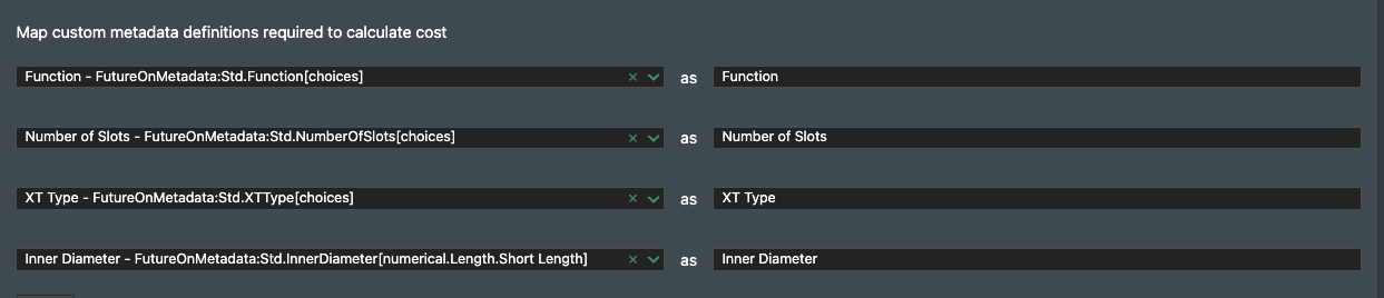 Metadata Definition Mapping