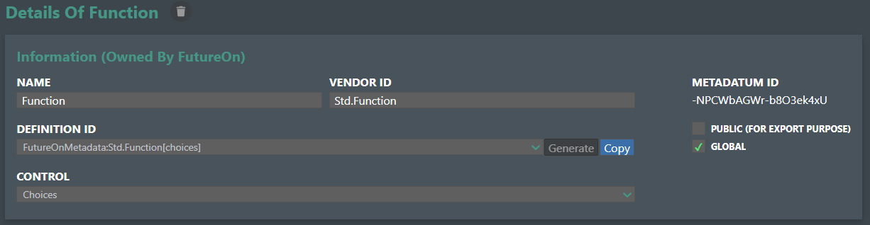 Metadata Definitions