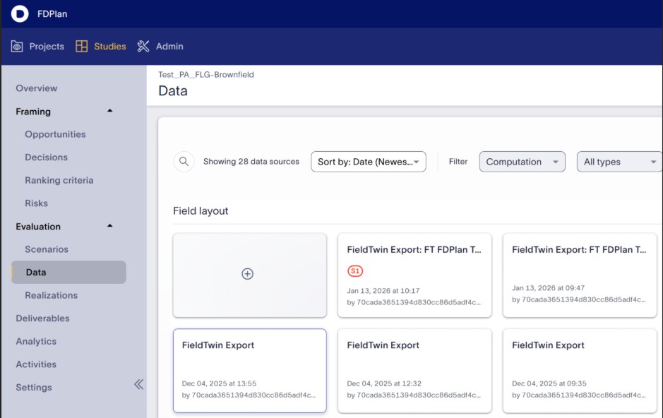 FDPlan Field Layout Selection