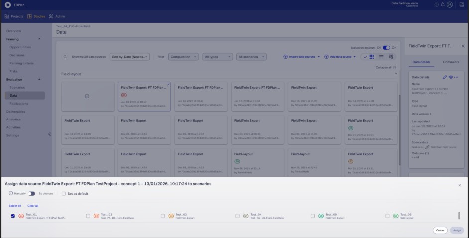 FDPlan Scenario Selection