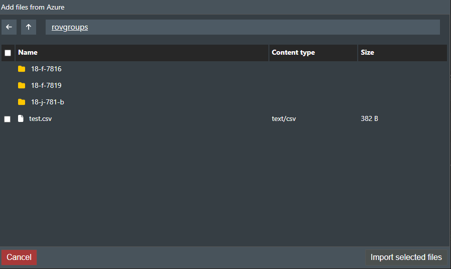 Azure blob storage file explorer