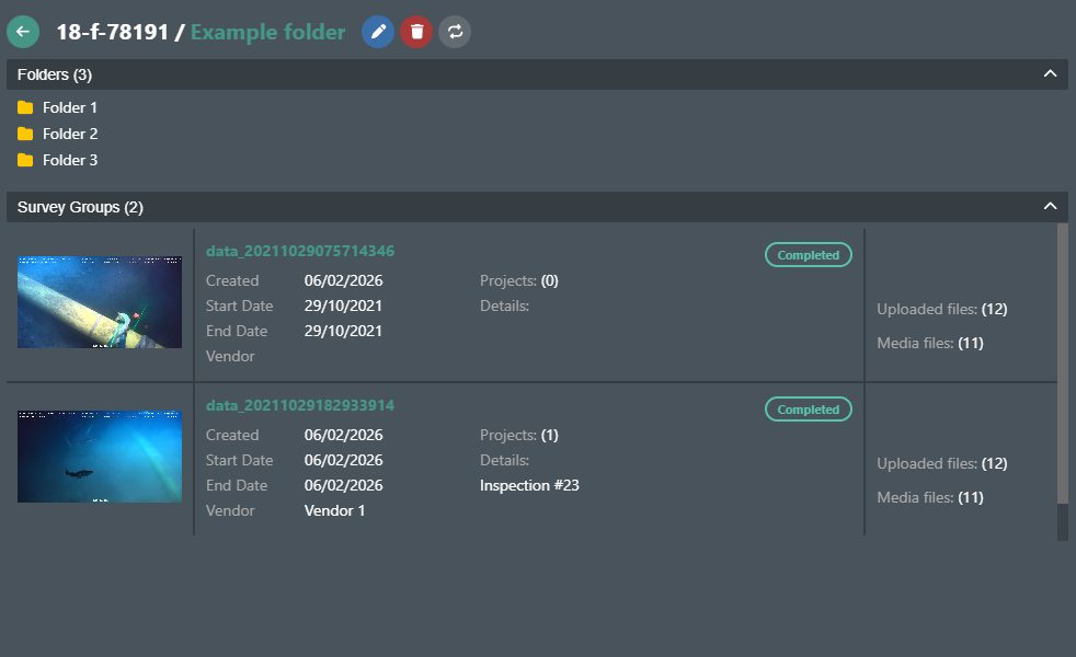 Folder with nested content view