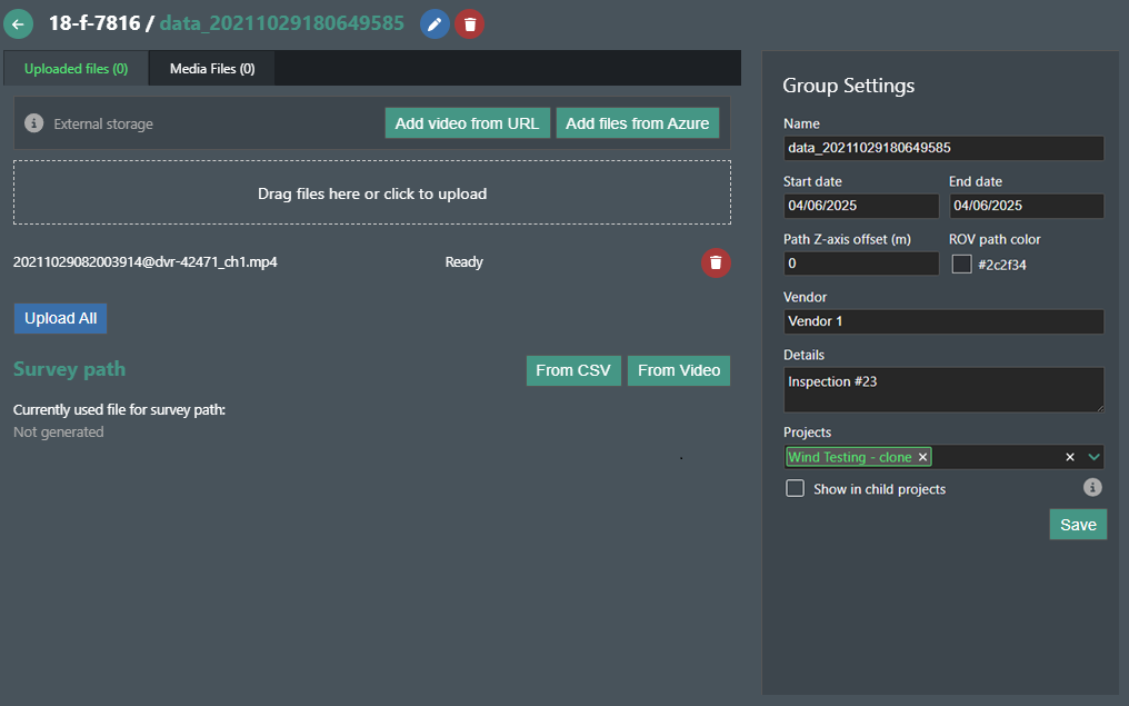 Manual upload example