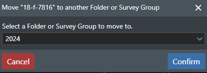 Move subgroup popup