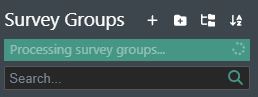 Survey groups status indicator green