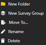 Top level folder actions