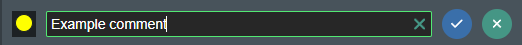 Manual comment text field