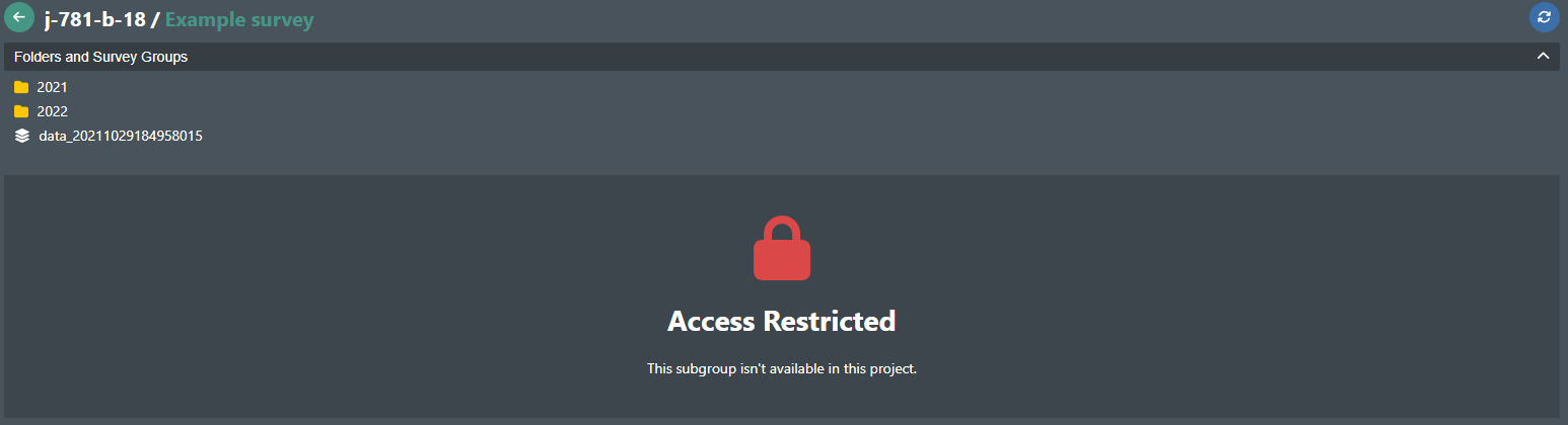 Subgroup without access view