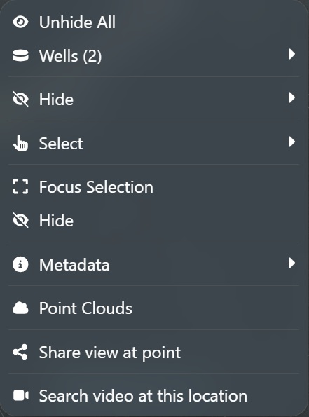 Object Right Click Menu Commands