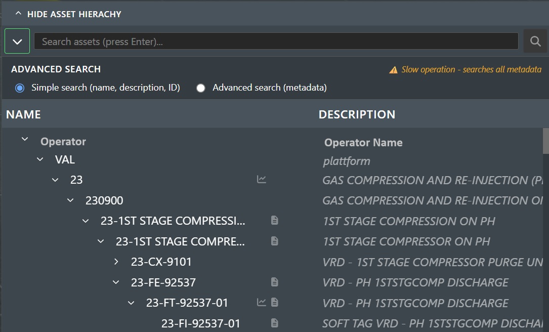 Show Asset Hierarchy
