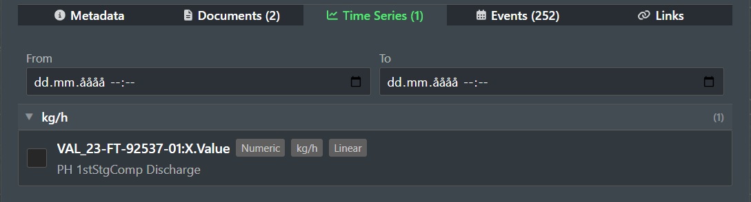 Time Series Tab